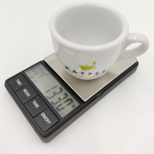 Espressowaage mit Kaffeemacher Espresso Tasse