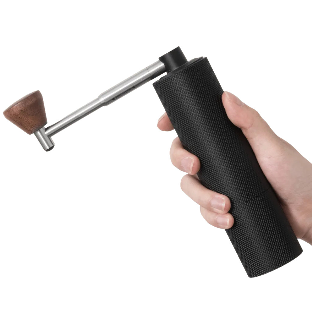 Slim3 in der Hand mit ausgeklapptem Griff 