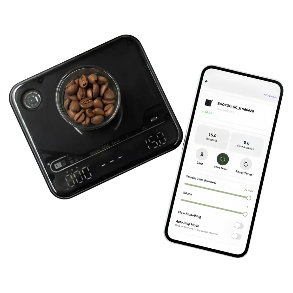 BOOKOO Themis Ultra – Bluetooth Kaffeewaage mit Timer & App